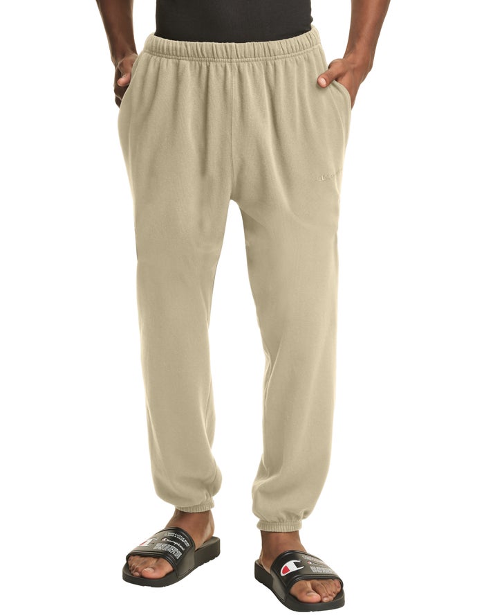 Champion Mens Sweatpants NZ - Lightweight Fleece Khaki ( 9341-NRYCL )